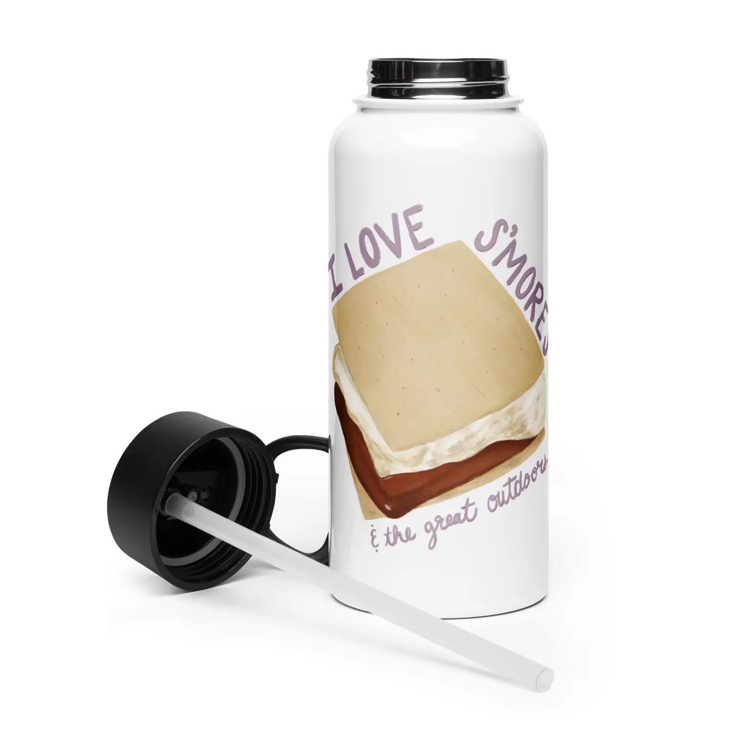 I Love S’mores & The Great Outdoors | Stainless steel water bottle