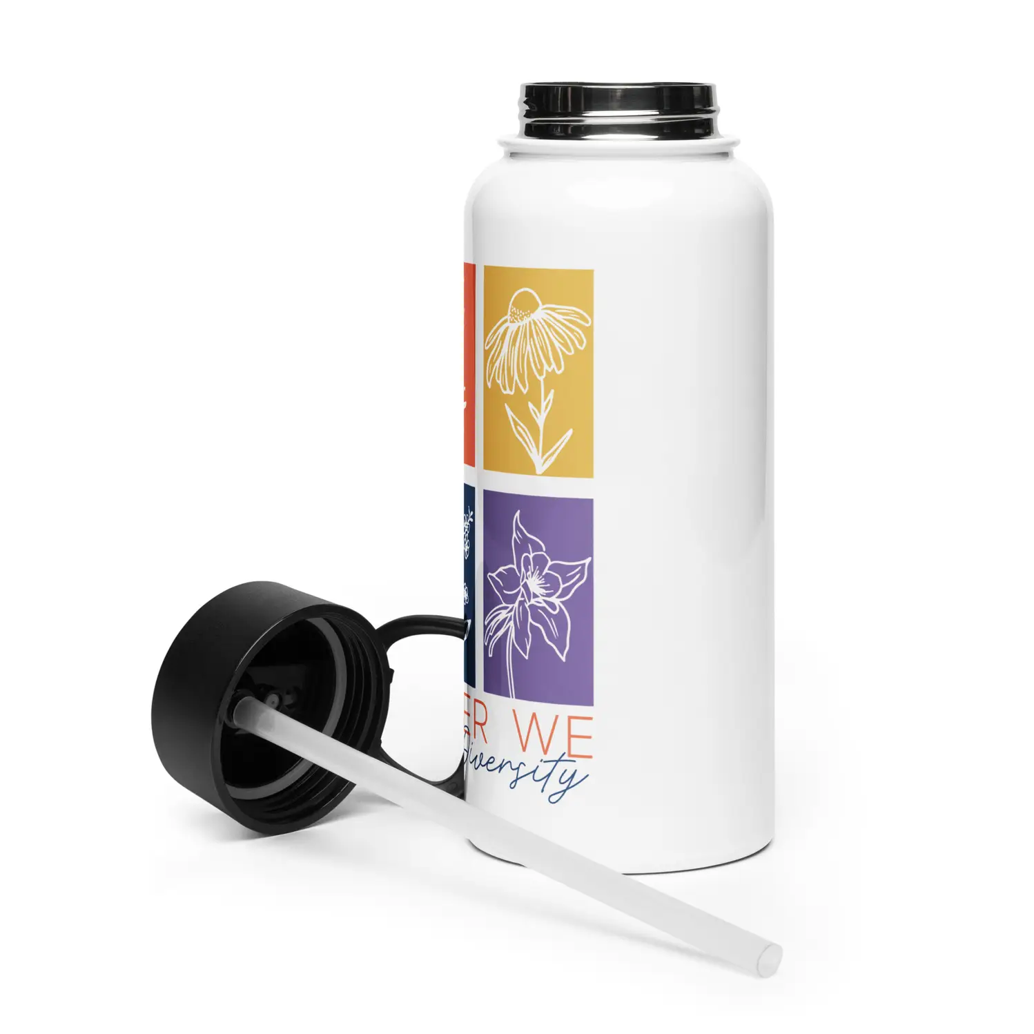 Bloom in Diversity | Stainless steel water bottle - Image 3