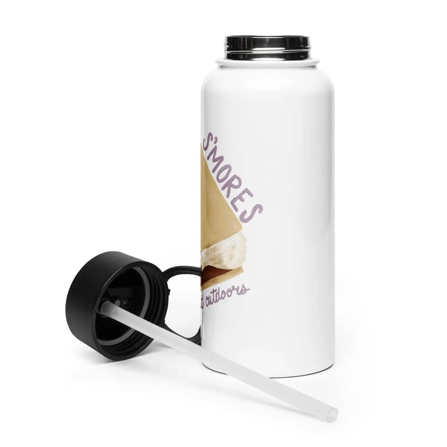 I Love S’mores & The Great Outdoors | Stainless steel water bottle - Image 3