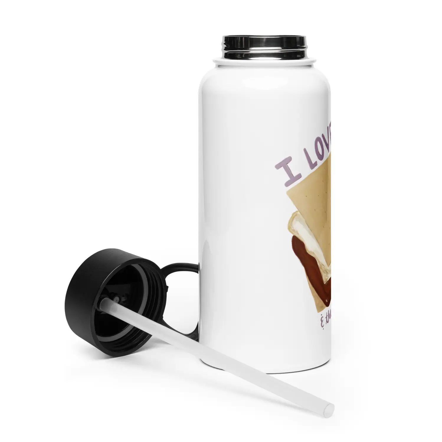 I Love S’mores & The Great Outdoors | Stainless steel water bottle - Image 4
